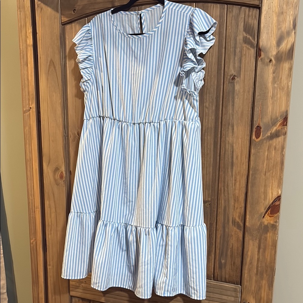Blue Striped Dress